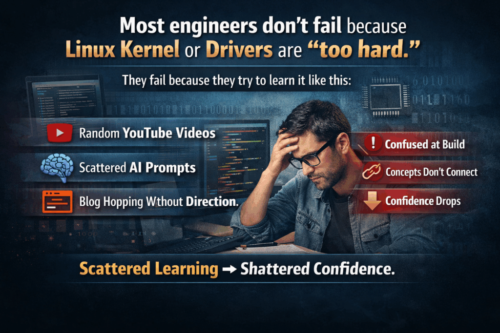 Engineer struggling while self-learning Linux device drivers